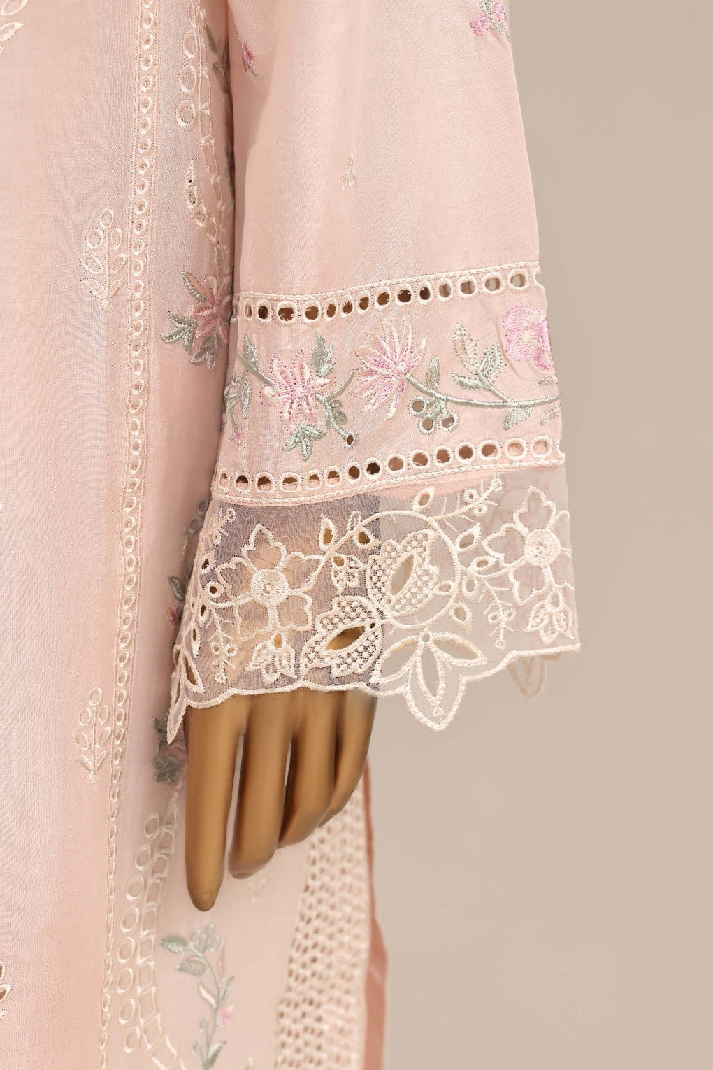 light Pink Embroidered Suit