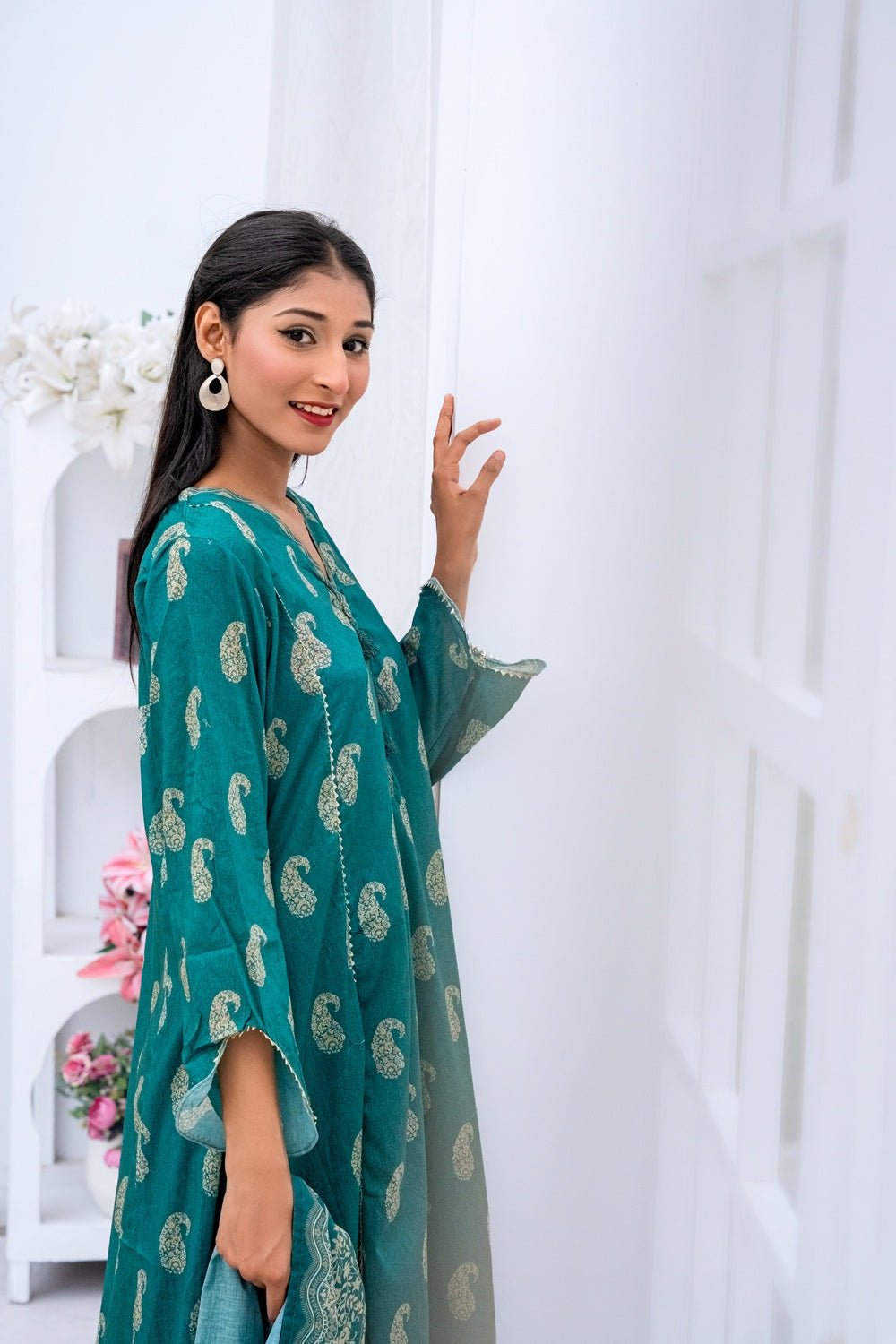 Emerald Paisley Grace Suit - Sami Fabrics