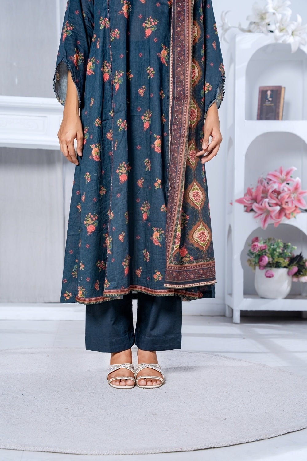 Midnight Bloom Printed Set - Sami Fabrics