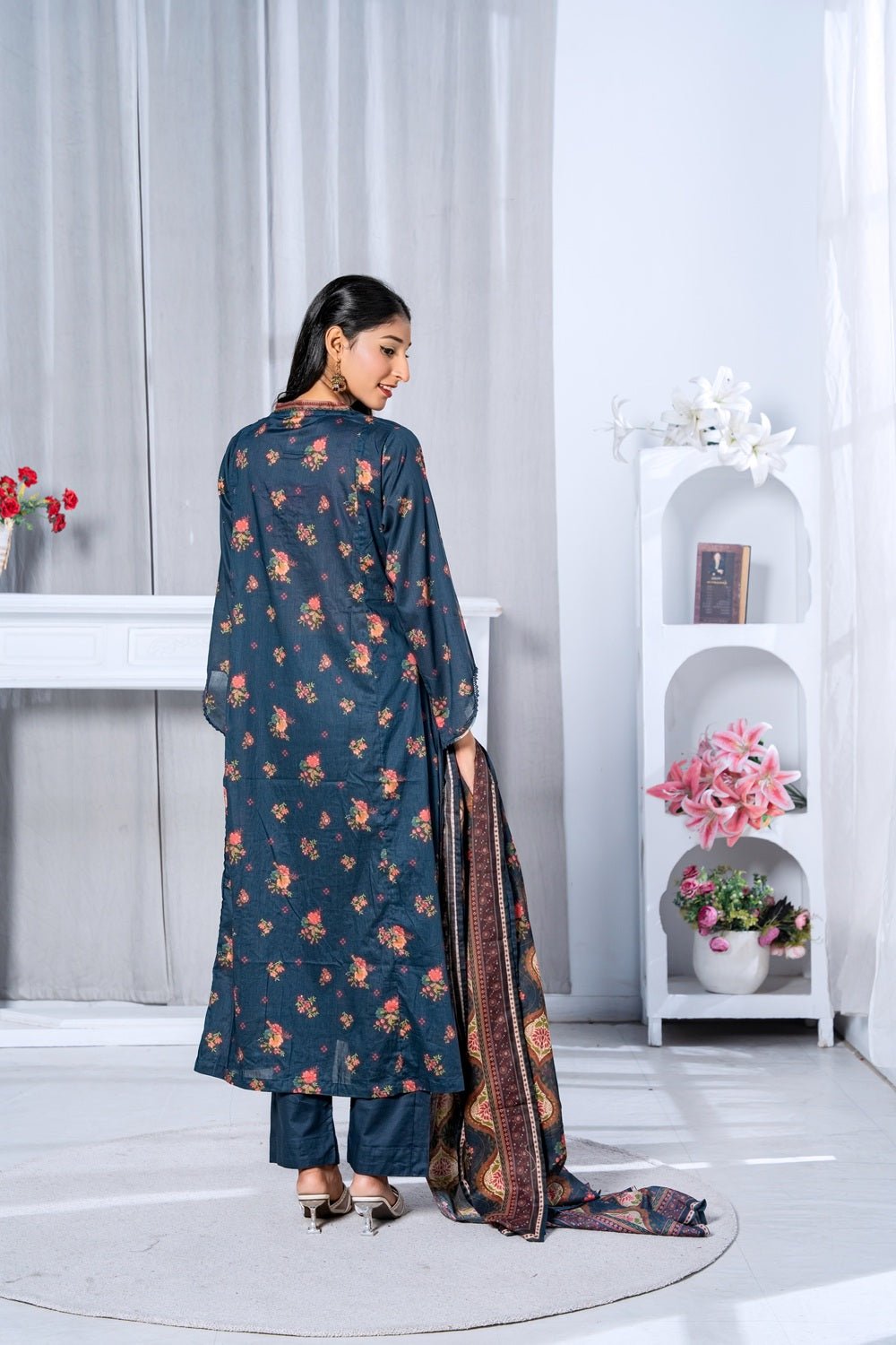 Midnight Bloom Printed Set - Sami Fabrics