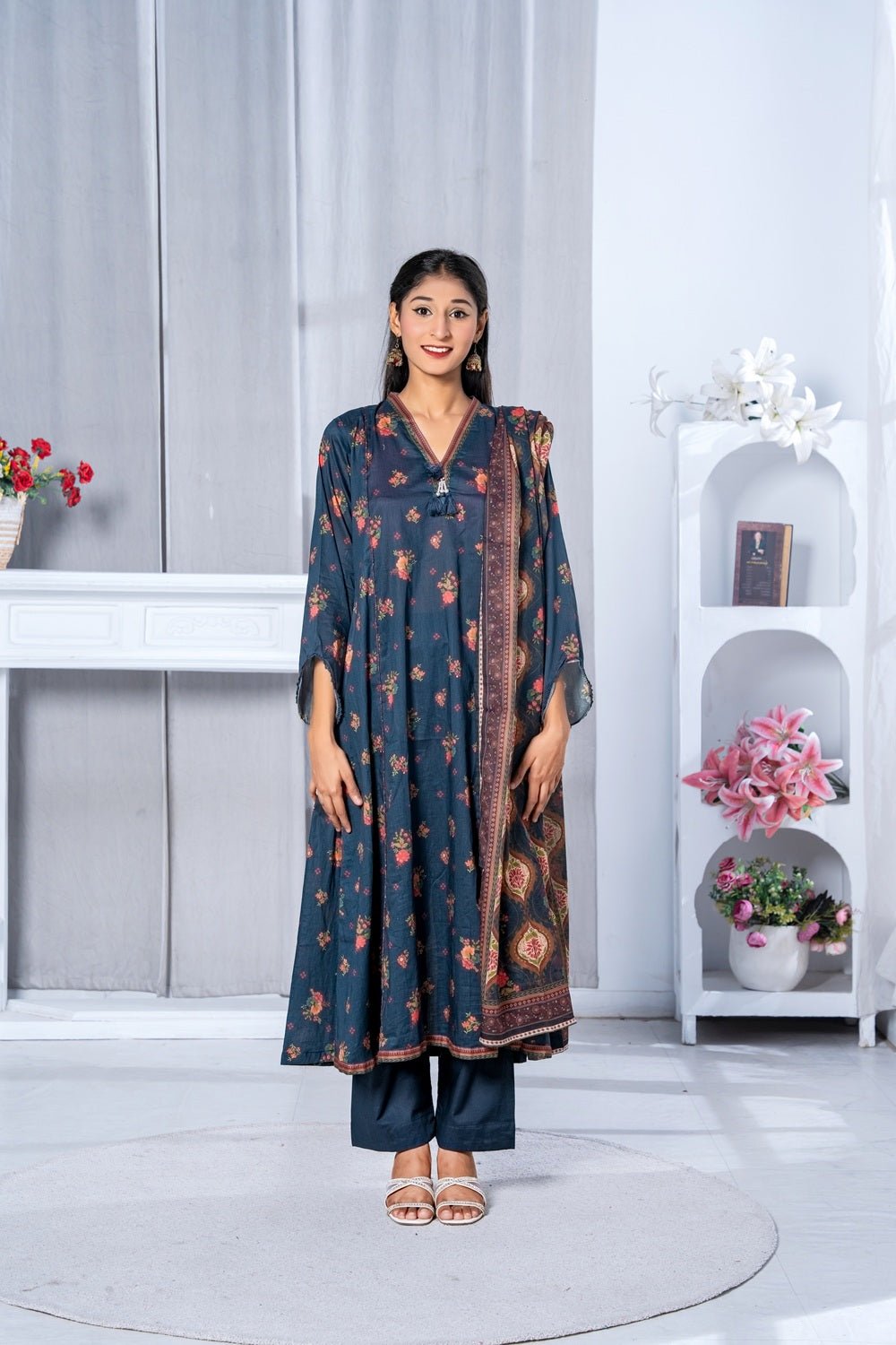 Midnight Bloom Printed Set - Sami Fabrics