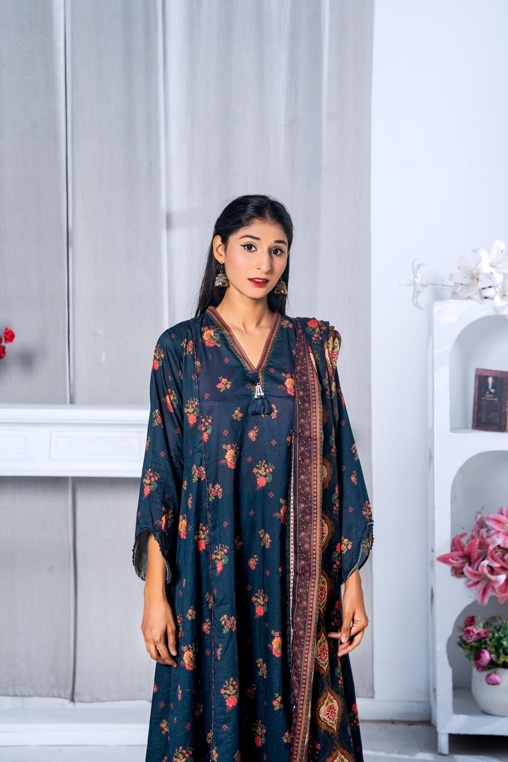 Midnight Bloom Printed Set - Sami Fabrics