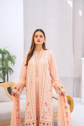 Peach Pearl Embroidered Outfit - Sami Fabrics