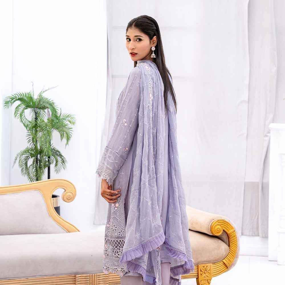 Pearl Blossom Embroidered Outfit - Sami Fabrics