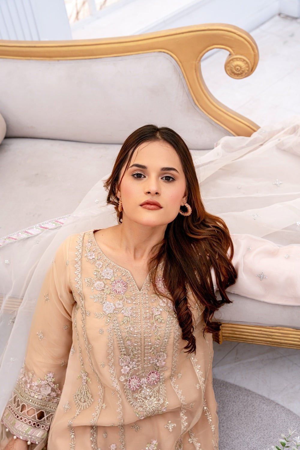 Pearl Champagne Couture Suit - Sami Fabrics