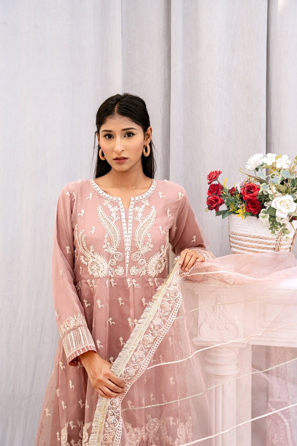 Rose Mist Luxury Ensemble - Sami Fabrics