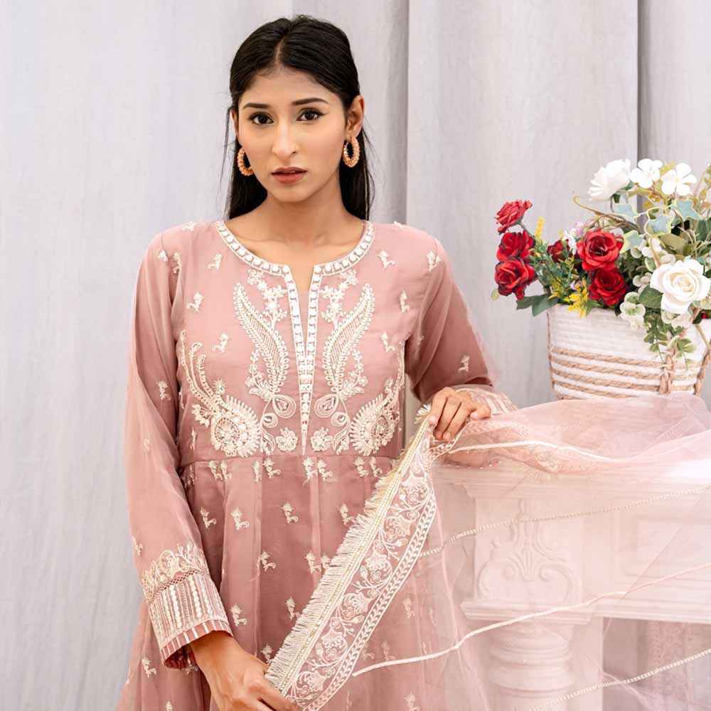 Rose Mist Luxury Ensemble - Sami Fabrics