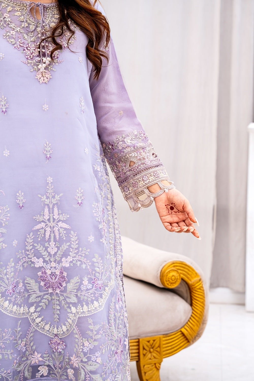 Royal Lilac Festive Suit - Sami Fabrics