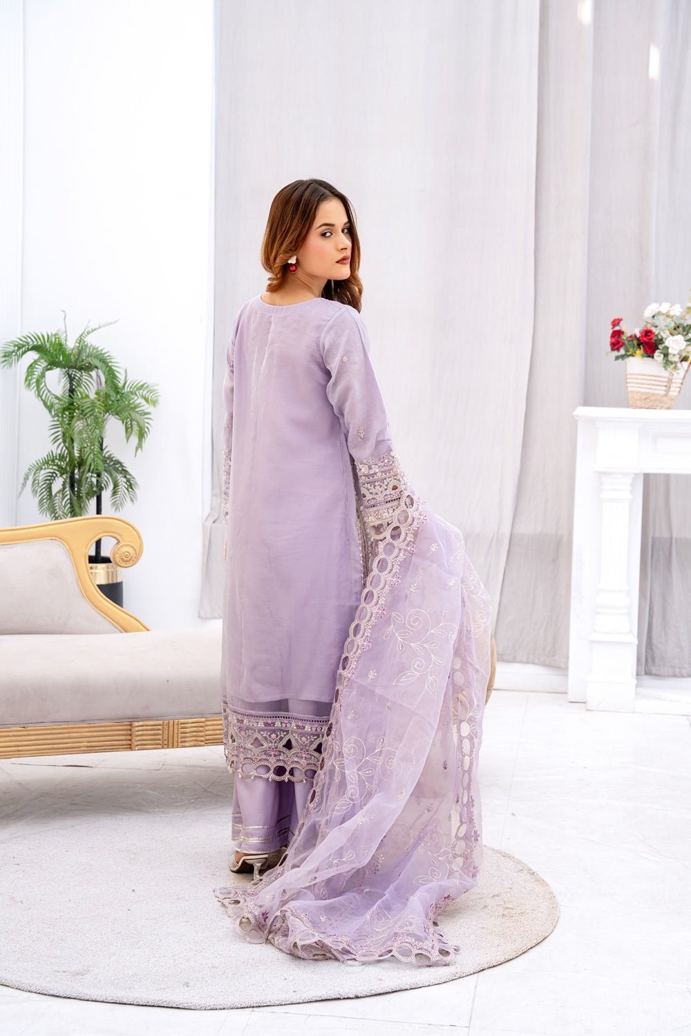 Royal Lilac Festive Suit - Sami Fabrics