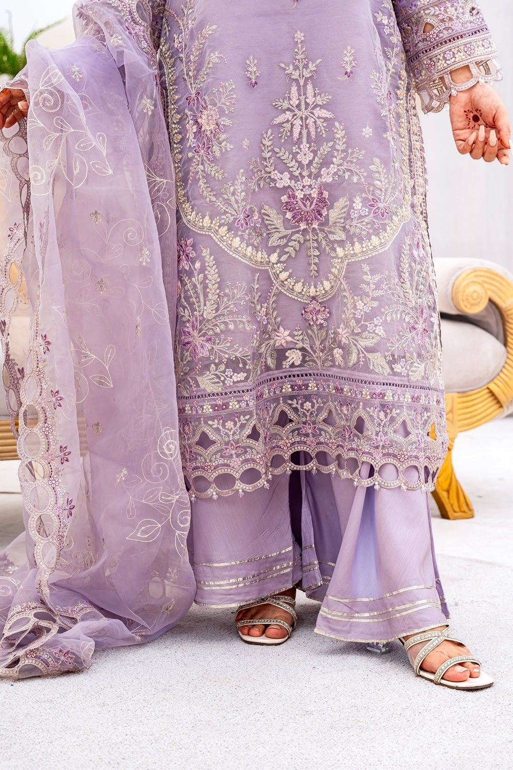 Royal Lilac Festive Suit - Sami Fabrics