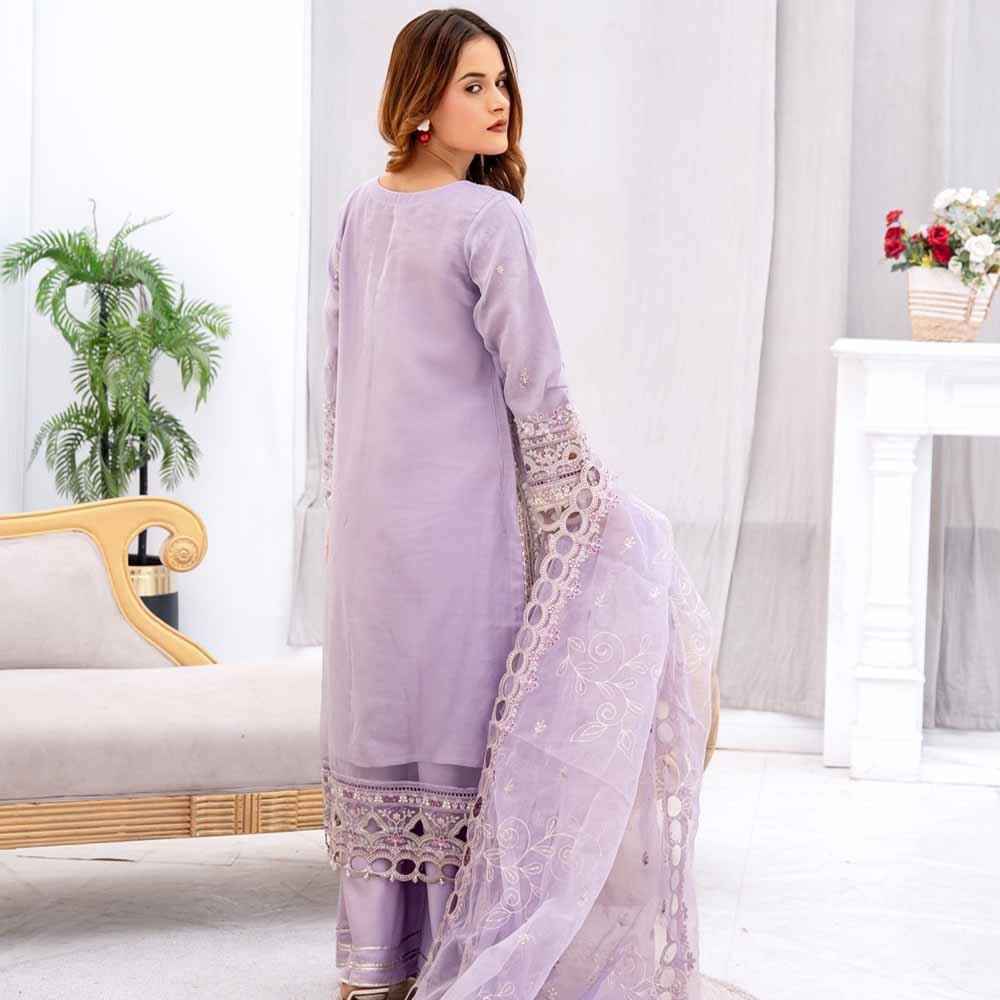 Royal Lilac Festive Suit - Sami Fabrics
