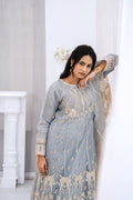 Silver Grace Embroidered Maxi - Sami Fabrics