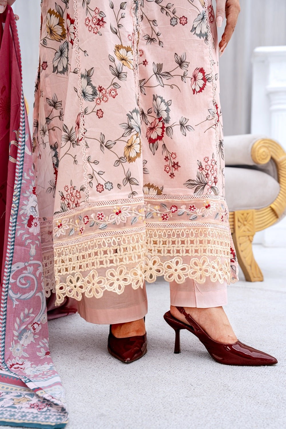 Spring Blossom Lawn Suit - Sami Fabrics